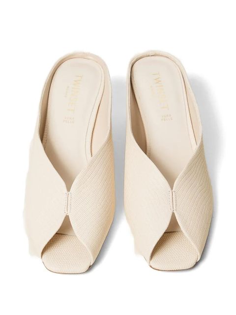TWINSET tejus-print mules - Neutrals