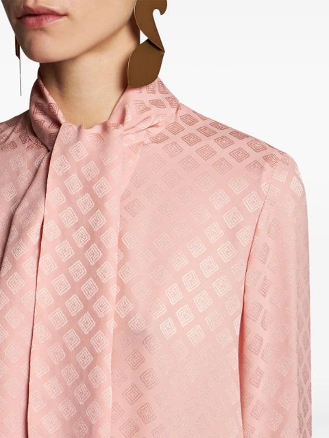ETRO scarf-collar jacquard shirt - Pink