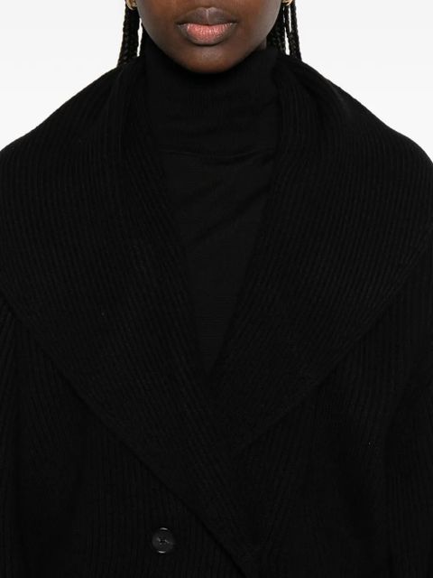 TOTEME button-fastening shawl-lapel cardigan - Black