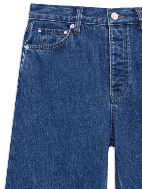 ANINE BING Fritz logo-patch jeans - Blue