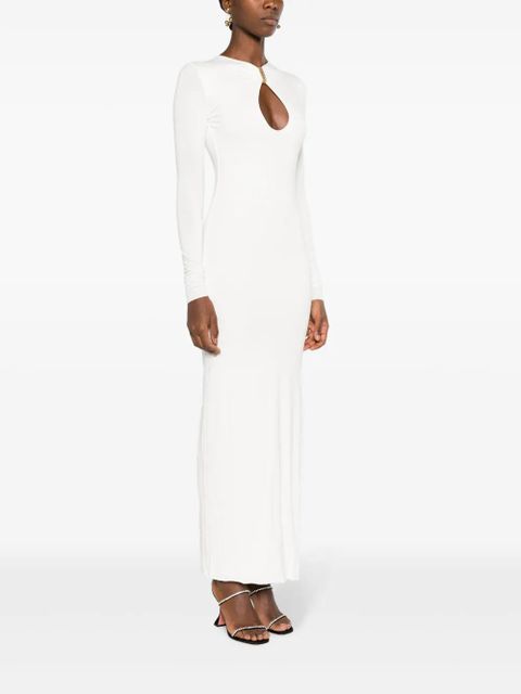MANURÍ Mary Jean chain-link midi dress - White