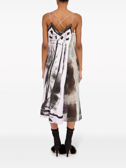 Maison Margiela Freeze-frame silk midi dress - Grey