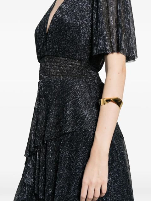 Maje V-neck midi dress - Blue