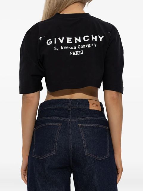 Givenchy logo-print cropped top - Black
