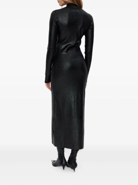 Diesel logo-detail ribbed dress - Black