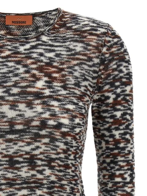 Missoni abstract-print round-neck sweater - Brown