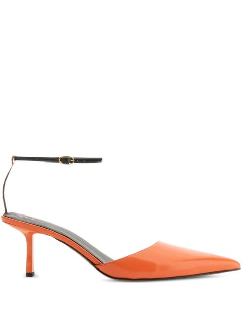 NEOUS leather heeled pumps - Orange - zdjęcie produktu nr 1