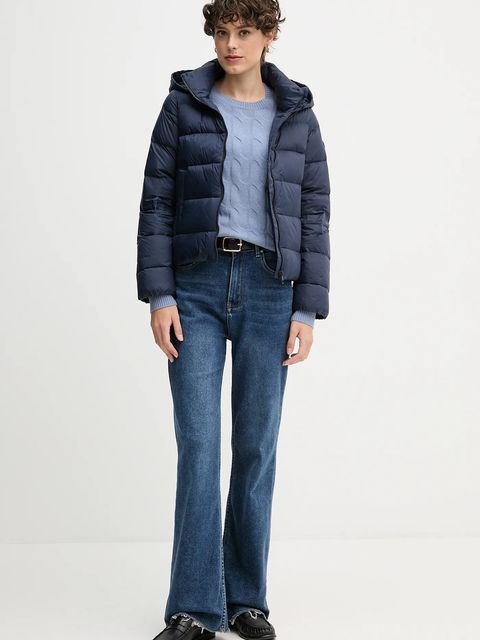 Tommy Hilfiger kurtka puchowa kolor granatowy zimowa WW0WW43581