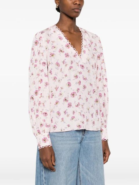 TWINSET floral V-neck blouse - Pink