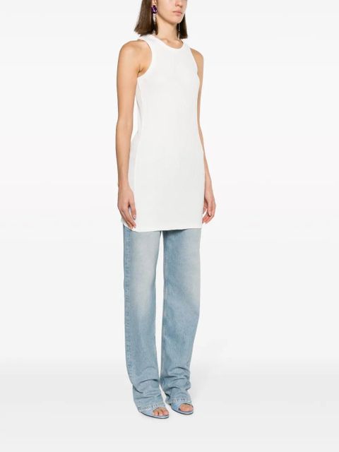 The Attico ribbed cotton tank top - White