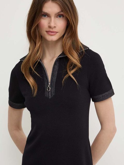 Morgan sukienka RMOONI kolor czarny mini rozkloszowana