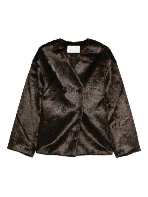 The Frankie Shop double-breasted patterned jacket - Brown - zdjęcie produktu nr 1