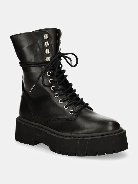 Steve Madden workery skórzane Skywen damskie kolor czarny na platformie SM11003283 - zdjęcie produktu nr 1
