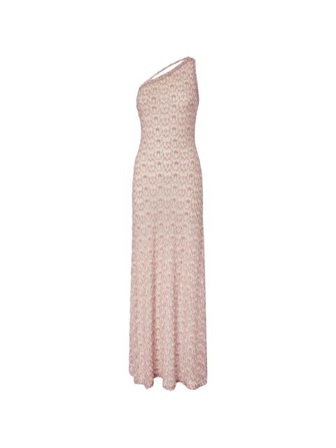 Missoni one-shoulder maxi beach dress - Pink - zdjęcie produktu nr 1
