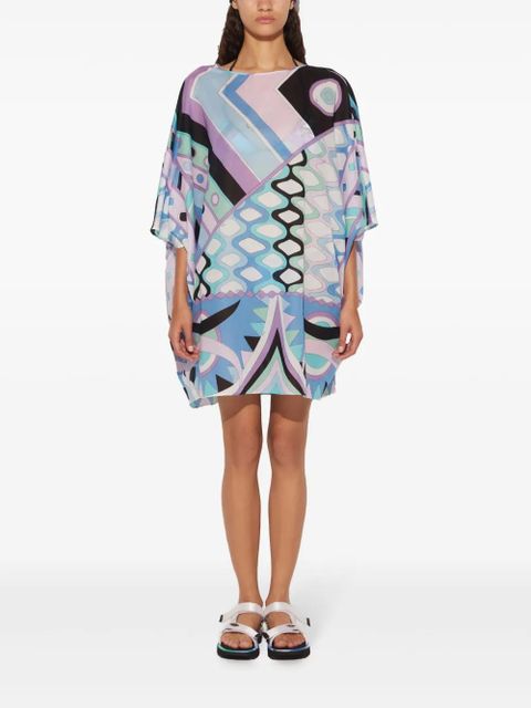 PUCCI Vivara-print kaftan minidress - Blue - zdjęcie produktu nr 2