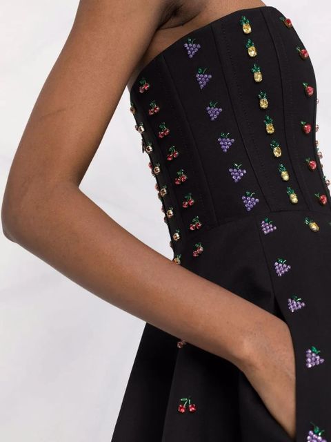 Valentino Garavani crystal-embellished minidress - Black