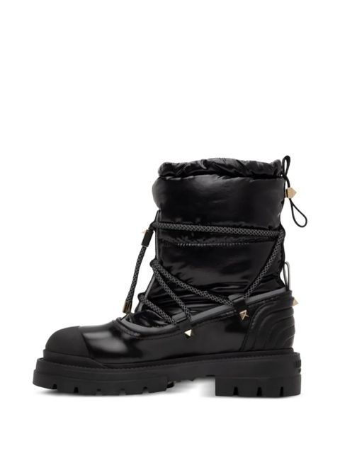 Valentino Garavani leather combat boots - Black
