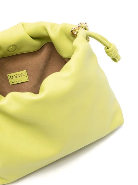 LOEWE Flamenco leather clutch bag - Green