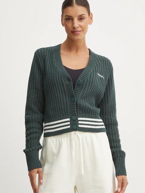 adidas Originals kardigan Cardigan damski kolor zielony IX1046 - zdjęcie produktu nr 1