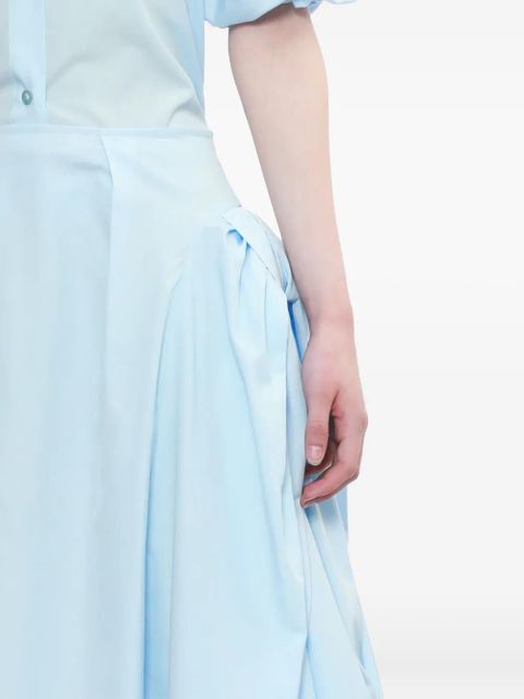 Simone Rocha pleated panelled midi skirt - Blue