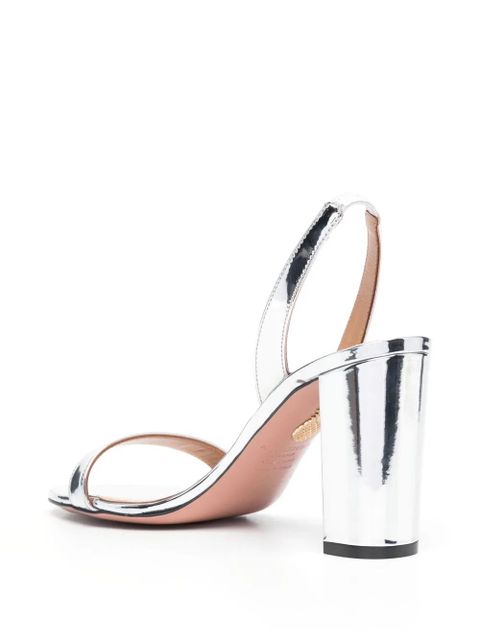Aquazzura So Nude 60mm metallic sandals - Silver