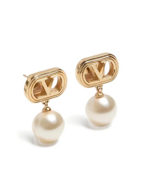 Valentino Garavani Ovalette drop earrings - Gold