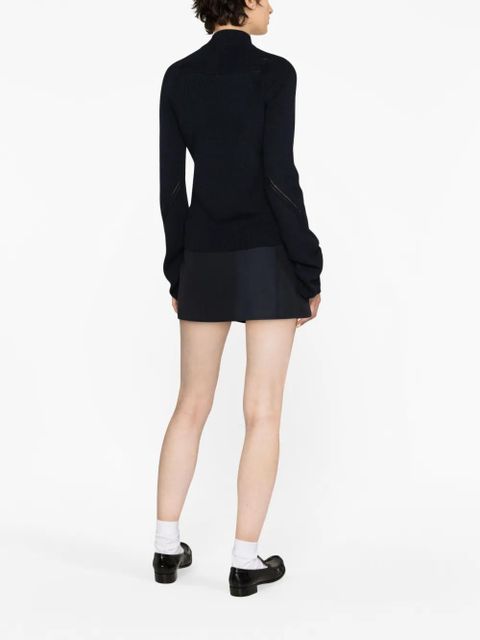Zadig&Voltaire Micky cut-out merino-wool jumper - Blue