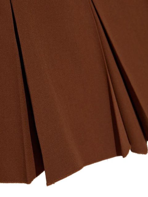 Marni pleated wool skirt - Brown