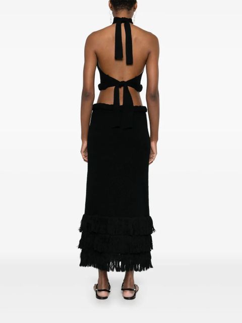 Johanna Ortiz cut-out midi dress - Black