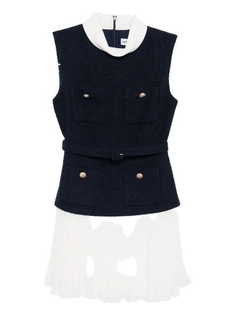 Self-Portrait Boucle chiffon mini dress - Blue - zdjęcie produktu nr 1