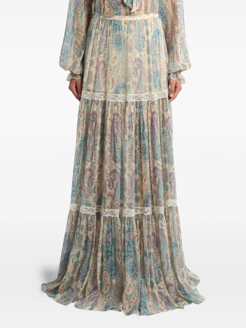 ETRO paisley-print maxi skirt - Neutrals