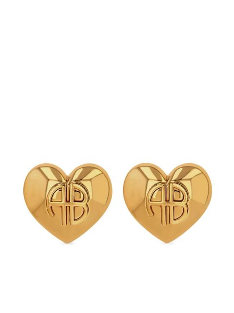 ANINE BING chunky heart earrings - Gold - zdjęcie produktu nr 1