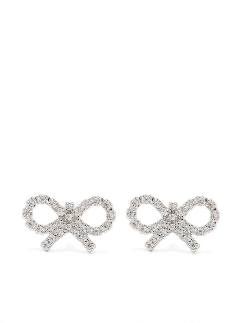 Self-Portrait Micro Bow earrings - Silver - zdjęcie produktu nr 1