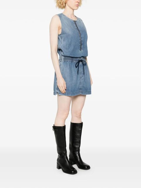 Diesel De-Slam-S zip drawstring mini dress - Blue - zdjęcie produktu nr 2