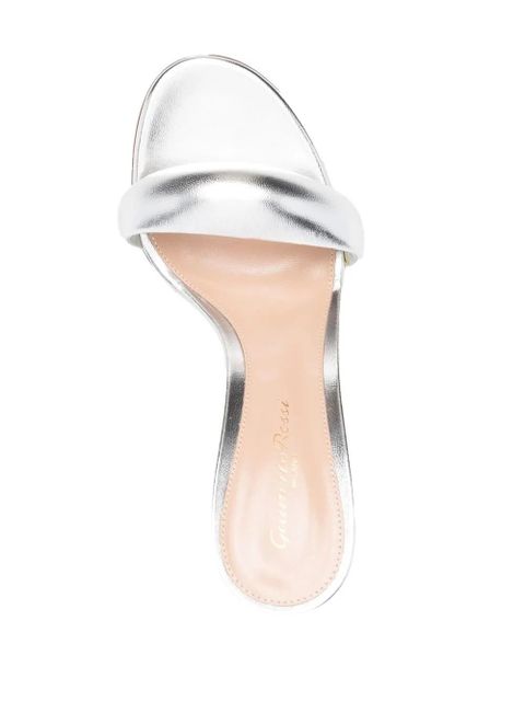 Gianvito Rossi 85mm Bijoux padded sandals - Silver