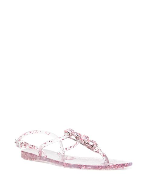 Casadei crustal-embellished jelly sandals - Pink - zdjęcie produktu nr 2