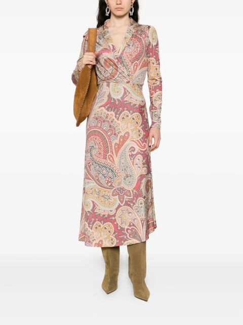 ETRO paisley wrap dress - Neutrals - zdjęcie produktu nr 2