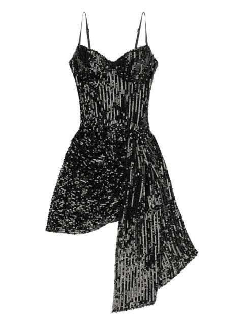 AREA wrapped mini dress - Black - zdjęcie produktu nr 1