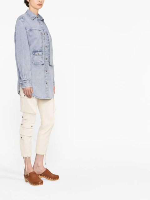 ISABEL MARANT Pearl chambray shirt jacket - Blue