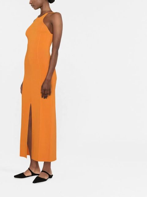 Nanushka sleeveless fitted midi dress - Orange