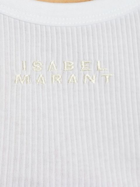 ISABEL MARANT Thea logo-embroidered vest - White