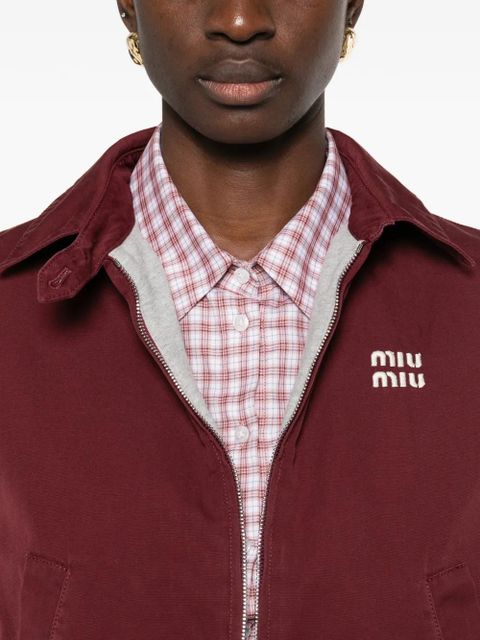 Miu Miu logo-embroidered gilet