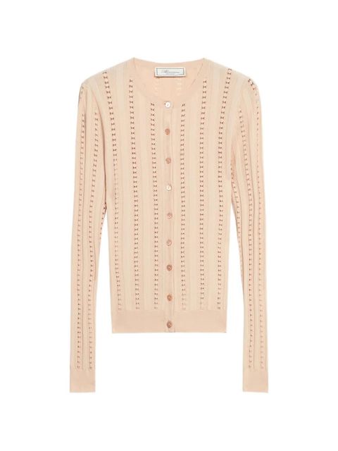 Blumarine ribbed cardigan - Neutrals - zdjęcie produktu nr 1