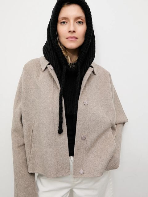 Answear.LAB kominiarka z wełną merino kolor czarny - zdjęcie produktu nr 2