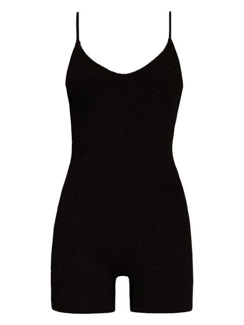 Bond-eye sleeveless seersucker bodysuit - Black - zdjęcie produktu nr 1