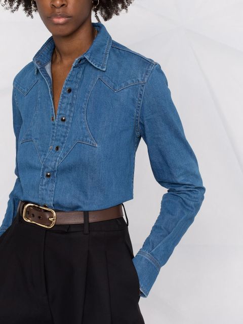 Saint Laurent long-sleeve denim shirt - Blue