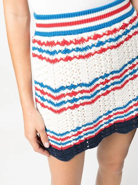 Casablanca crochet mini skirt - White