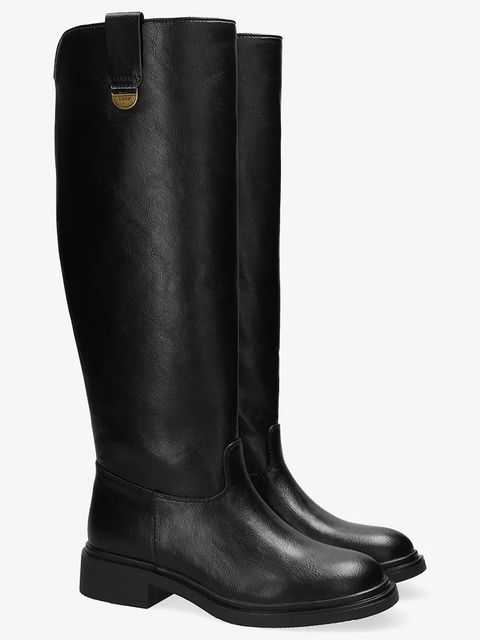 Mexx kozaki SONYA RESPECT damskie kolor czarny na płaskim obcasie MI001801853W