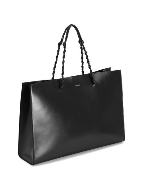Jil Sander Tangle knotted handle embossed logo tote - Black - zdjęcie produktu nr 2