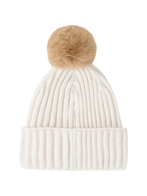 BOGNER Ranya ribbed pompom beanie hat - Neutrals - zdjęcie produktu nr 2
